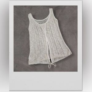 Ivory Crochet Open-Back Tank Top, Women’s -SMALL- [NWOT!]